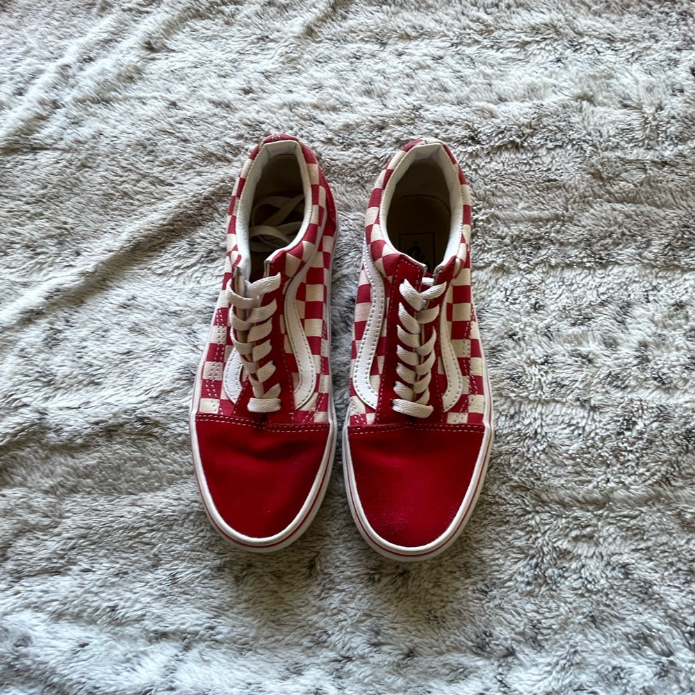 Vans Women’s Red & White Checkered Sneakers
